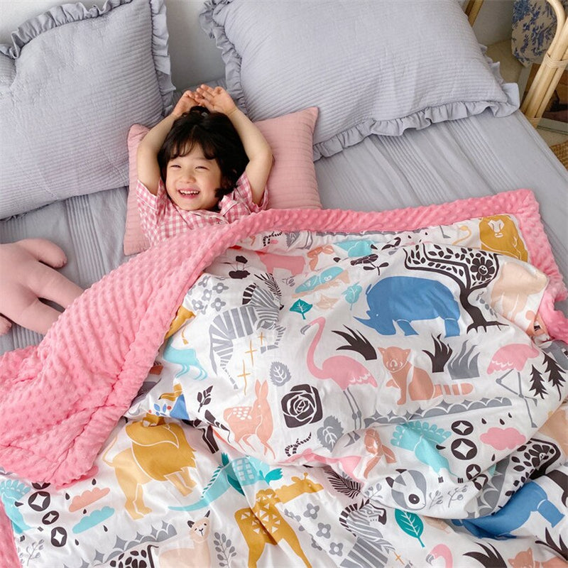 Kids Blanket Winter Unicorn Children Bedding Mink Wool Blanket For