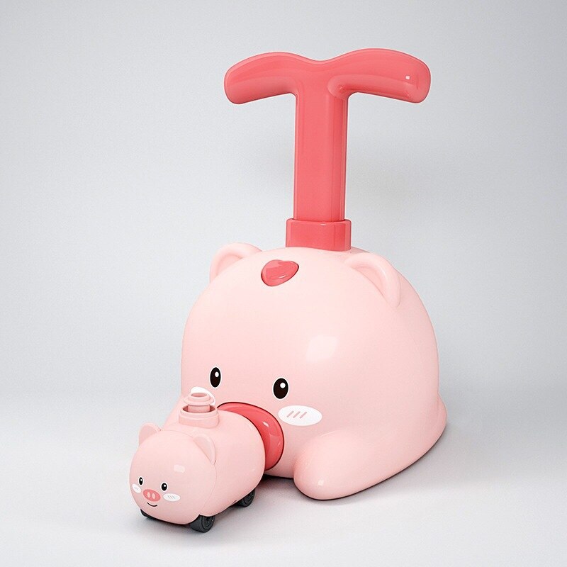 Power Balloon Car Launch Toy Piglet Tiger Inflatable Toys