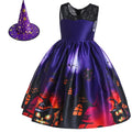 Girls Dresses Halloween Costume For Girls Party Dress Children Vampire Pumpkin Witch