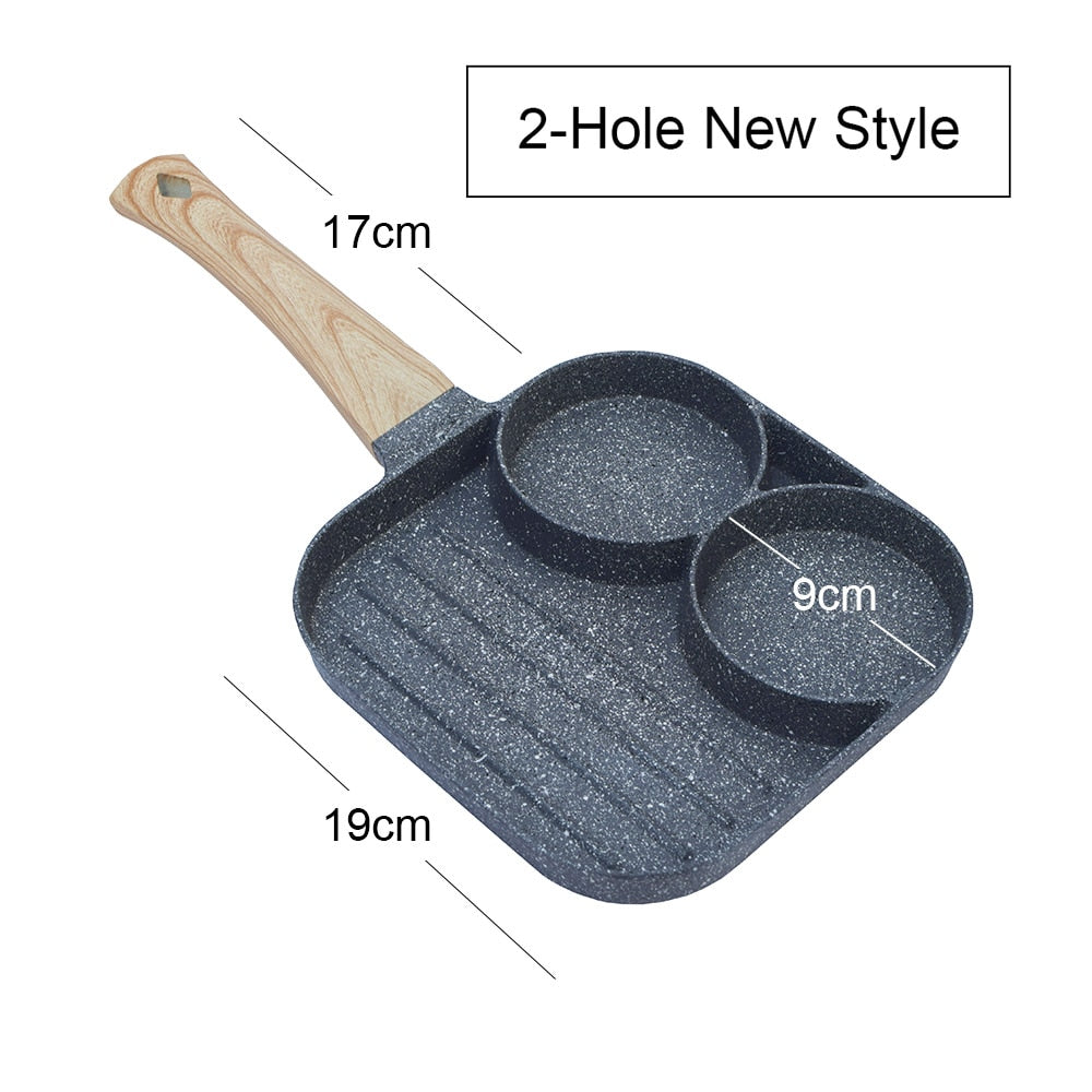 Four-hole Frying Pot Pan Non-stick