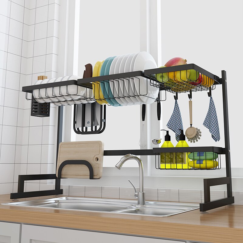 Stainless Steel Sink Drain Rack Kitchen Shelf Dish Rack