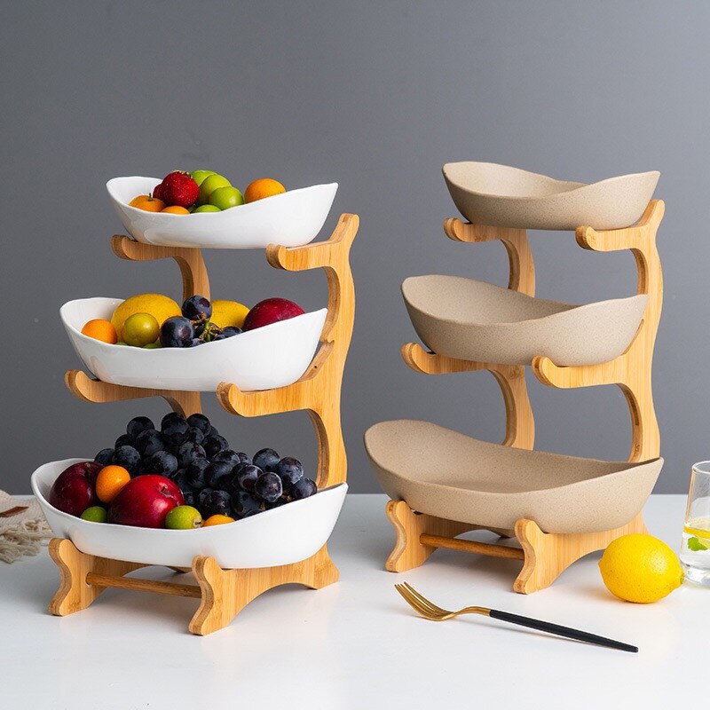 Creative Ceramic Dish Multi-layer Fruit Sushi Plate Snack Plate