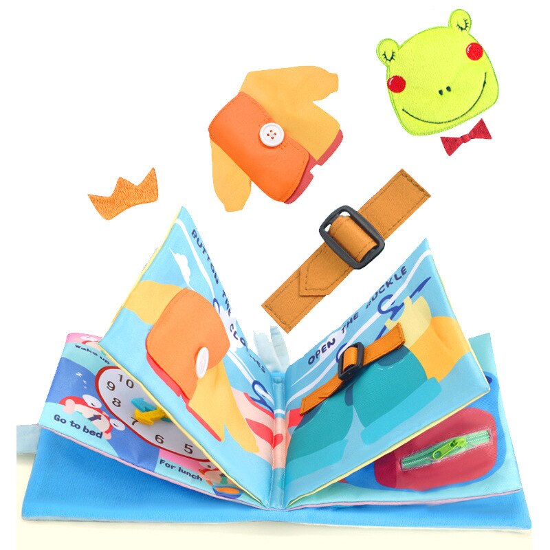 4-pack Baby Soft Cloth Book Cloth Book Set Wrinkle Book Educational  Learning Toys Baby Fabric Baby Activity Wrinkle Book Baby Toddler Unisex