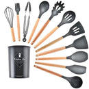 Cooking Tools Set Kitchen Utensils Kitchenware Silicone Non-stick Spatula Spoon 27