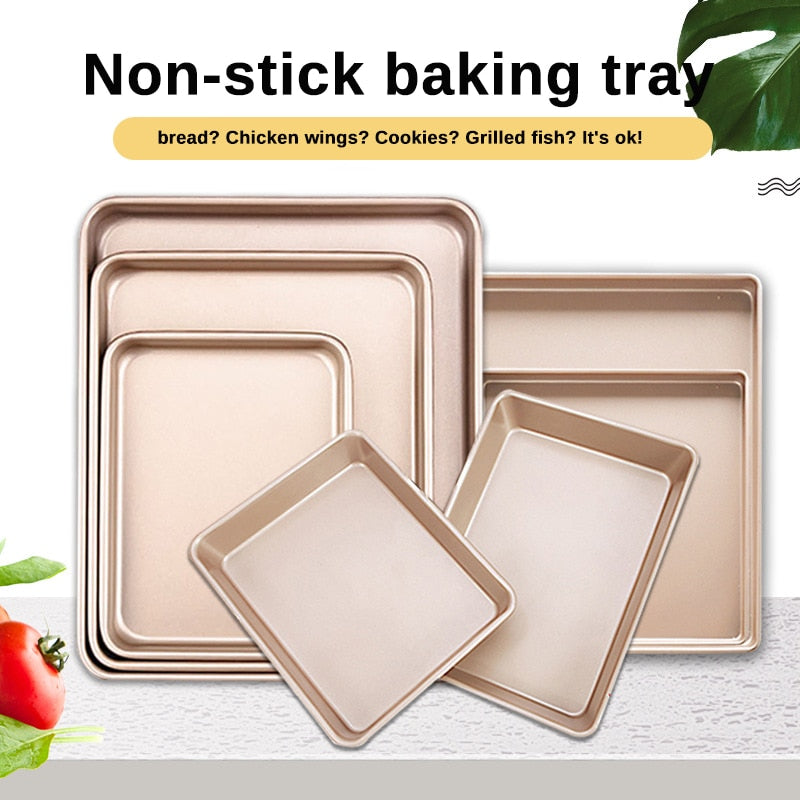 Rectangular Baking Tray Nonstick Carbon Steel Baking Pan Cake