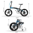 Grey 20 Inch Folding Bicycle 7 Speeds Aluminium Alloy Frame Ultralight Weight