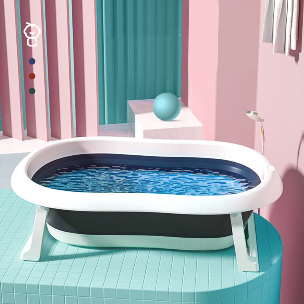 Newborn Baby Folding Bath Tub Baby Swim Tubs Non-Slip
