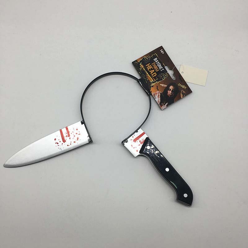 Halloween Horror Headband Scary Blood Fake Axe Knife hairbands Prop