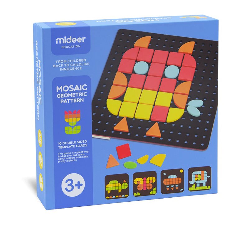 Mideer Puzzle Children Toys Geometric Shape Mosaic Puzzle ABS Educational