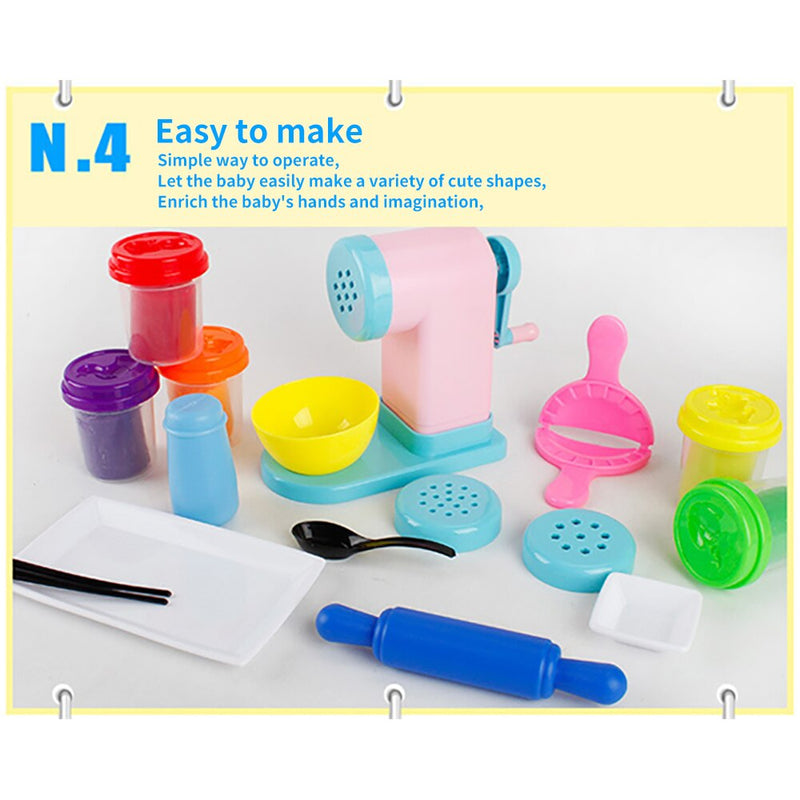 Kids DIY Color Play Dough Model Animal Cake Fruit Tools