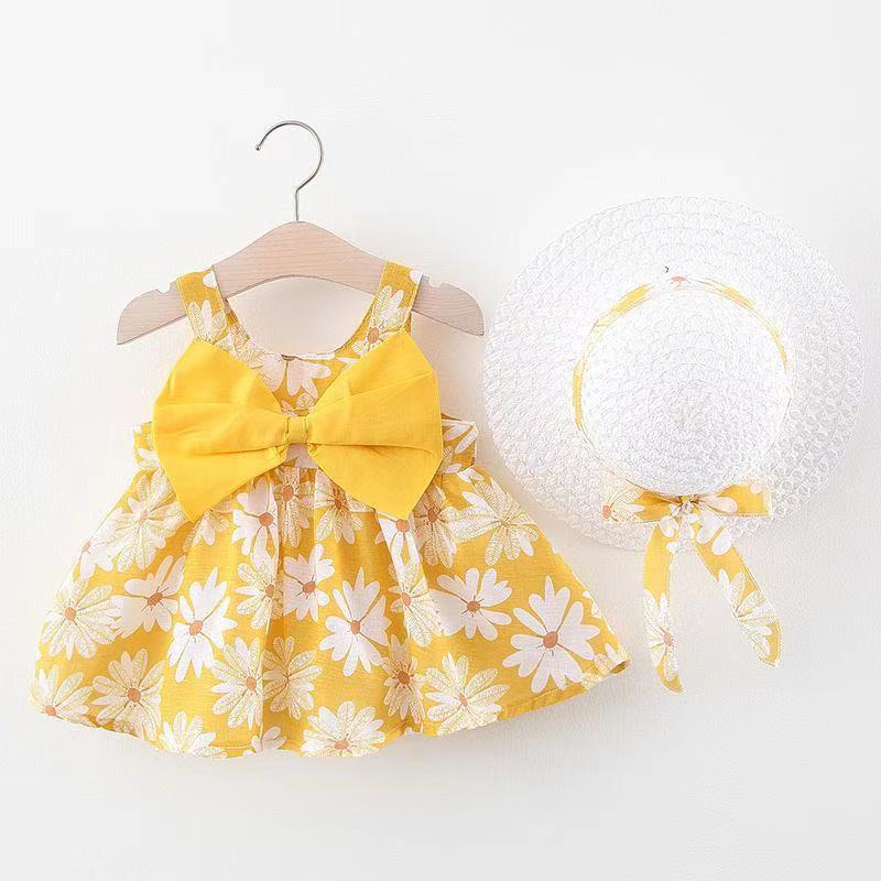 Baby Girls Summer Dress Sleeveless Print Floral