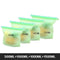 Pack of 4 - BPA Free Silicone Food Storage Bag Freezer & Microwave Safe