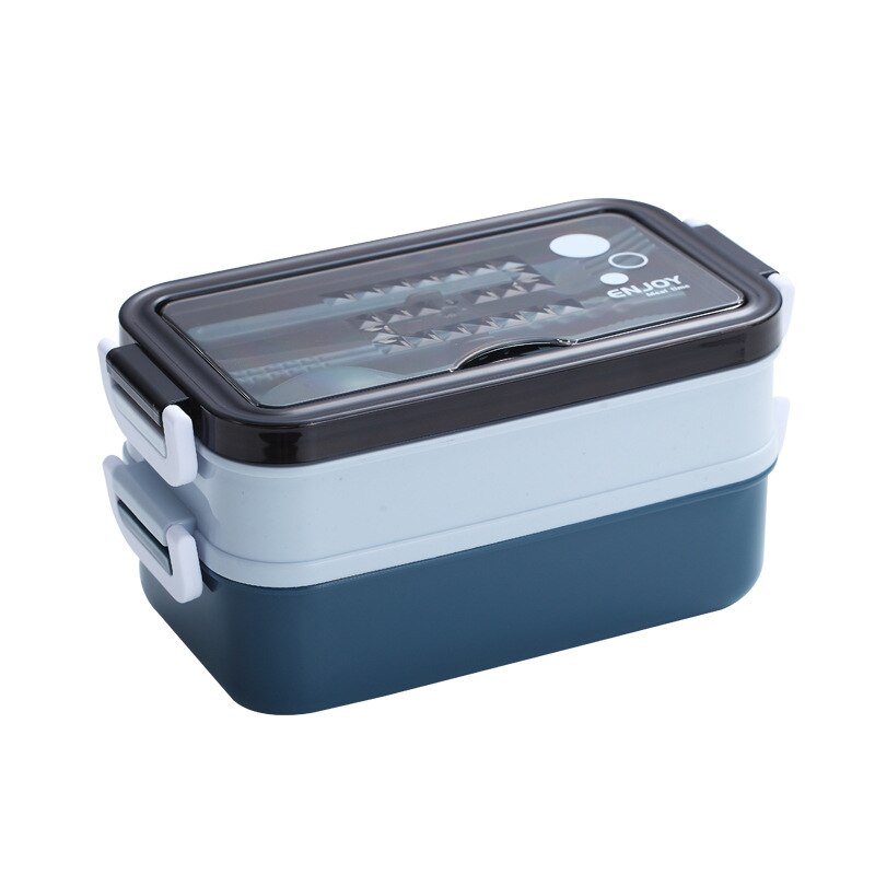 Lunch Box Bento Box for Kids Students Office Double-layer Microwave Heating Container