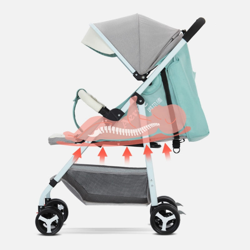Twin Baby Stroller Lightweight Folding Detachable Pram
