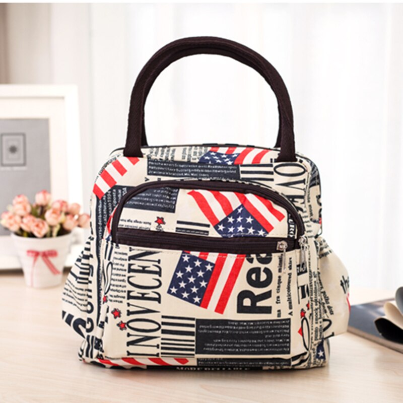 Portable Lunch Bag Thermal Insulated Tote Cooler Bag