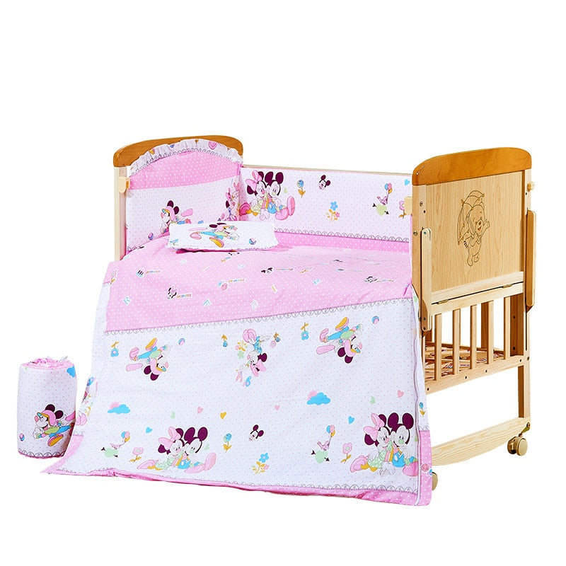 Solid Wood Crib Paint-Free Baby Bed Bassinet