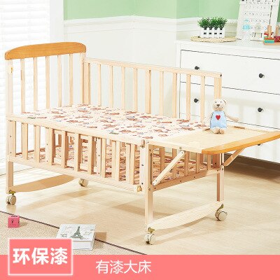 Solid Wood Crib Paint-Free Baby Bed Bassinet