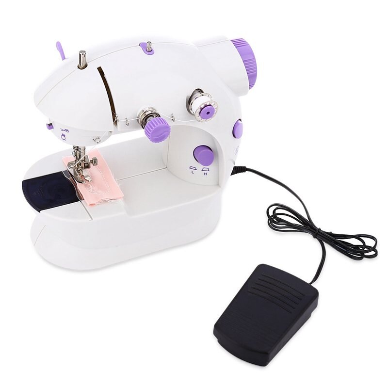 Mini Electric Portable Sewing Machine Dual Speed Adjustment With Light Foot AC220V