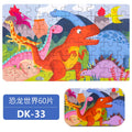 Set of 2 Different Wooden Jigsaw Puzzles Toys for Children