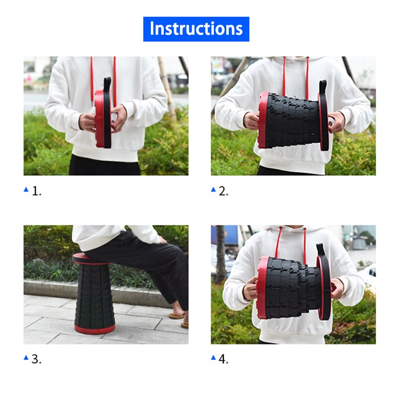 Telescopic Portable Chair Stool for Camping Traveling Picnic