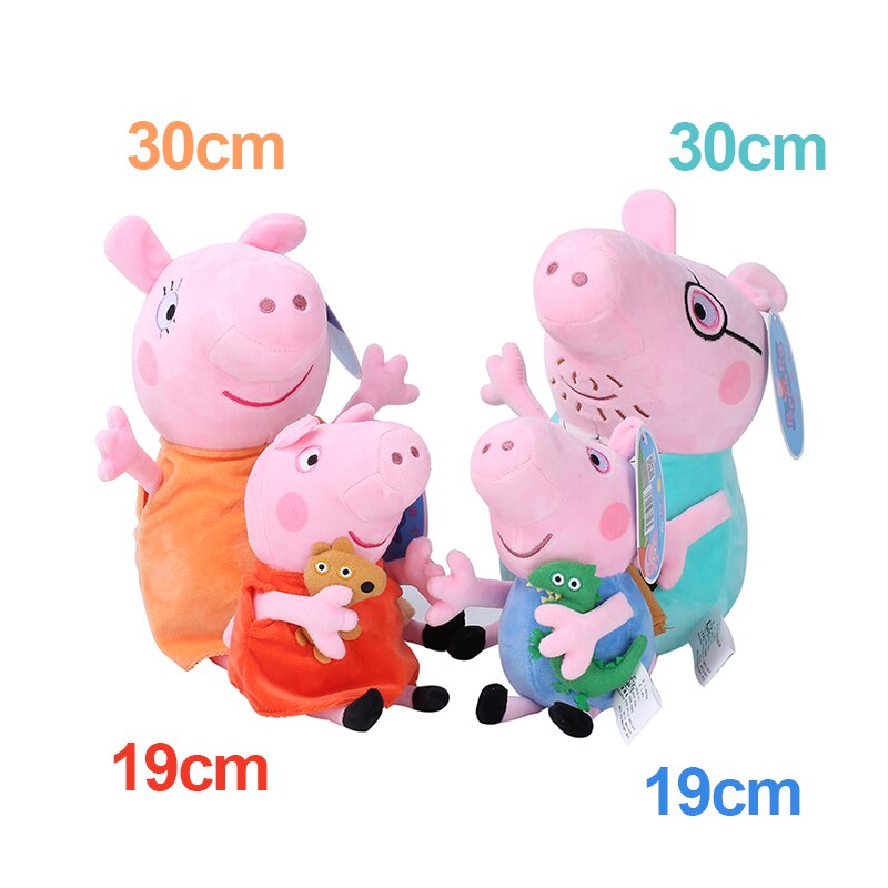 4Pcs/set Peppa Pig George Pig Family 30/19cm Stuffed Plush Toy Doll