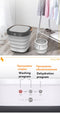 Electric Mini Washing Machine Foldable Portable Washer With Dehydration Function For Travel Trip