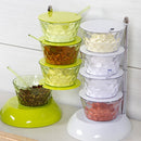 Rotary Seasoning Box Salt Pepper Kitchen Spice Jar Storage 4 -5 layer