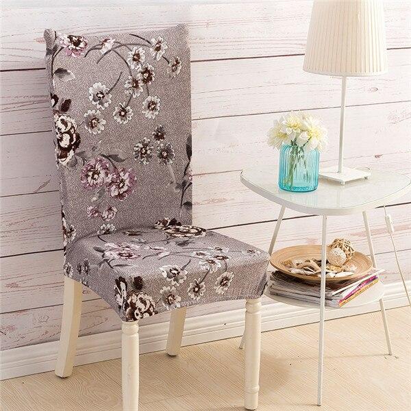 Pack of 2 - Modern Floral Pattern Elastic Chair Covers Protective Slipcover - mishiKart