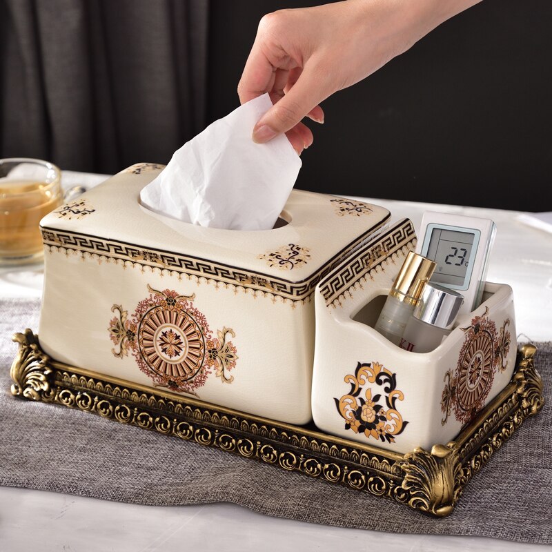 European Style Ceramic Tissue Box