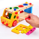 Wooden Assembled Screw Car for Children
