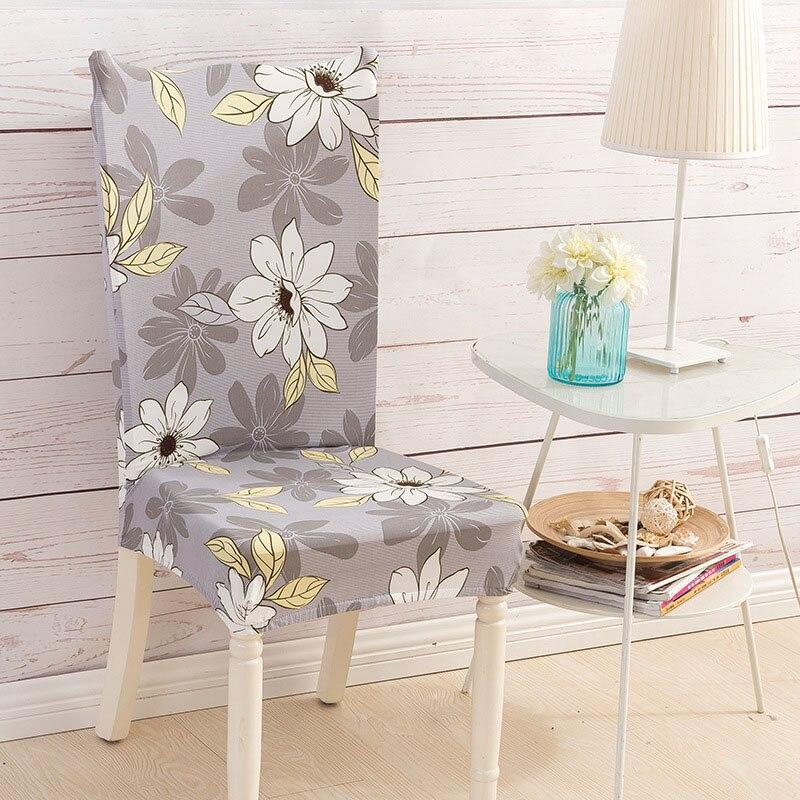 Pack of 2 - Modern Floral Pattern Elastic Chair Covers Protective Slipcover - mishiKart