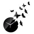 Style Wall Quartz Clocks DIY Wall Sticker Butterfly - mishiKart