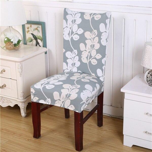 Pack of 2 - Modern Floral Pattern Elastic Chair Covers Protective Slipcover - mishiKart
