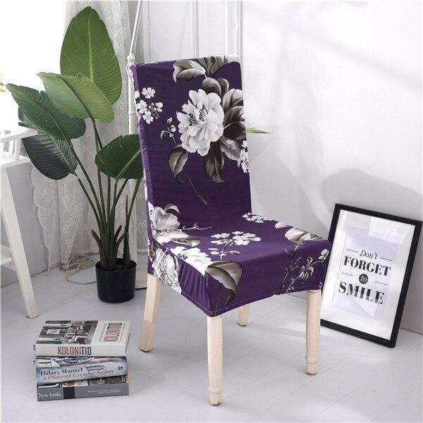 Pack of 2 - Modern Floral Pattern Elastic Chair Covers Protective Slipcover - mishiKart