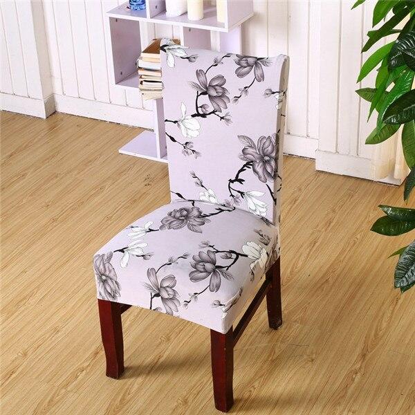 Pack of 2 - Modern Floral Pattern Elastic Chair Covers Protective Slipcover - mishiKart
