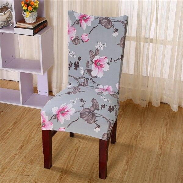 Pack of 2 - Modern Floral Pattern Elastic Chair Covers Protective Slipcover - mishiKart