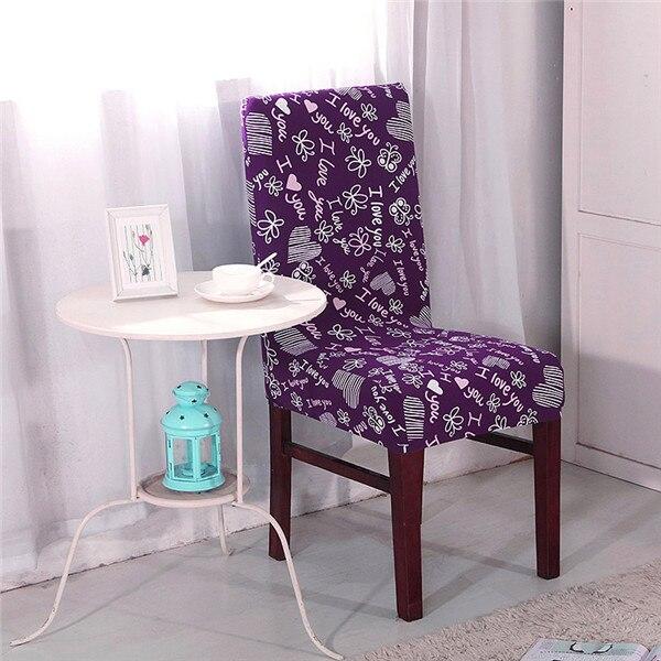 Pack of 2 - Modern Floral Pattern Elastic Chair Covers Protective Slipcover - mishiKart