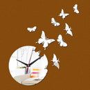 Style Wall Quartz Clocks DIY Wall Sticker Butterfly - mishiKart