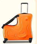Riding Suitcase Children Trolley Travel Spinner Wheeled Luggage