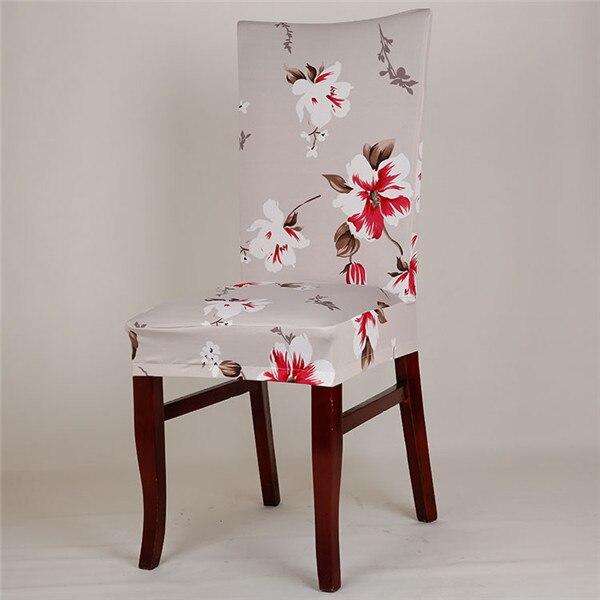 Pack of 2 - Modern Floral Pattern Elastic Chair Covers Protective Slipcover - mishiKart