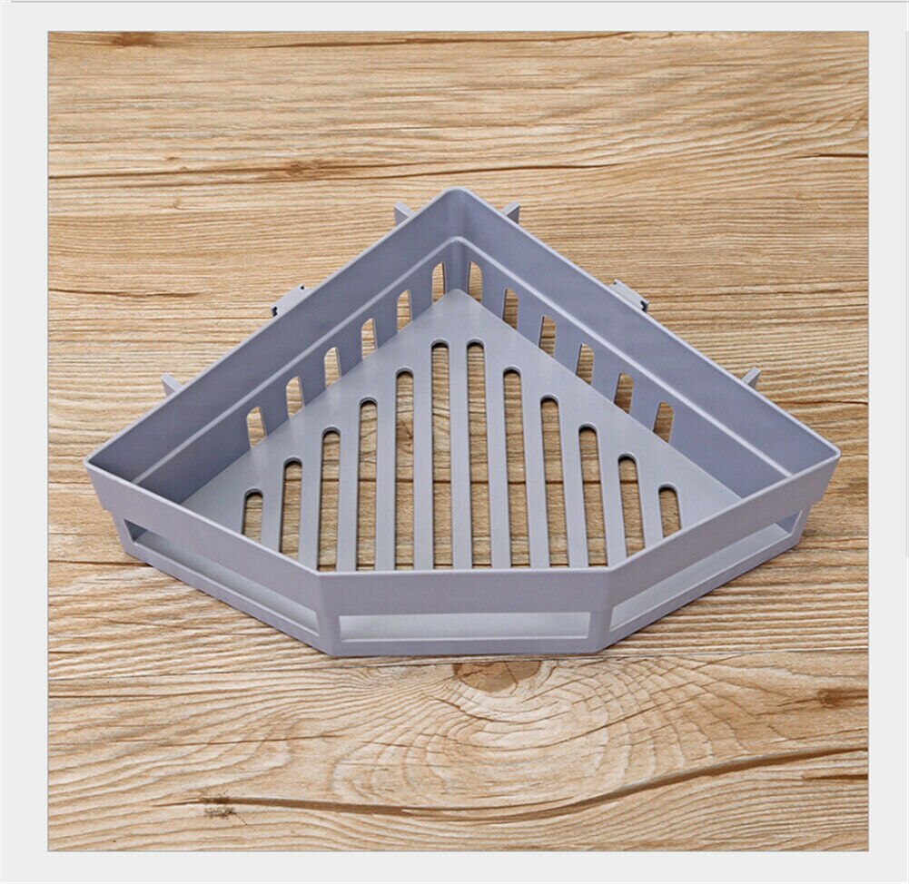 Pack of 3 Suction Wall Triangular Shower Caddy Shelf Bathroom Corner