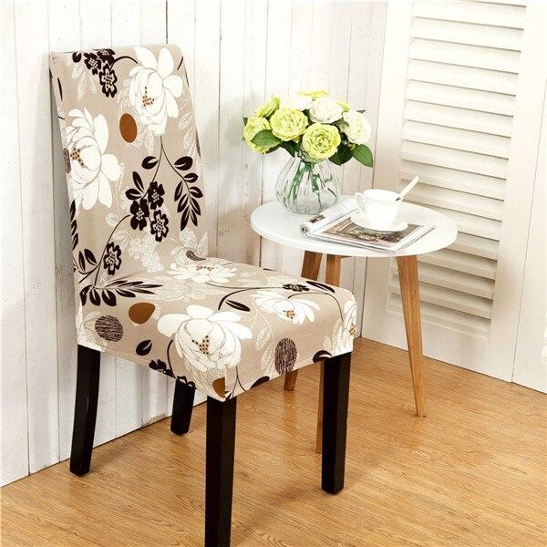 Pack of 2 - Modern Floral Pattern Elastic Chair Covers Protective Slipcover - mishiKart