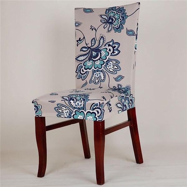 Pack of 2 - Modern Floral Pattern Elastic Chair Covers Protective Slipcover - mishiKart