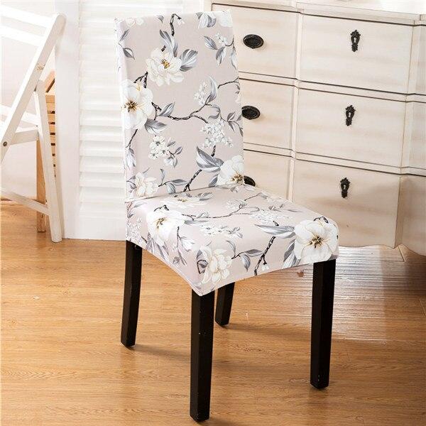 Pack of 2 - Modern Floral Pattern Elastic Chair Covers Protective Slipcover - mishiKart