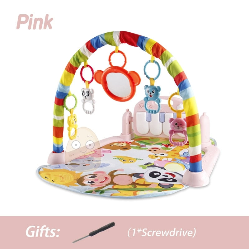 Baby Gym Mat Educational Rack Toys Music Play Mat With Piano Keyboard
