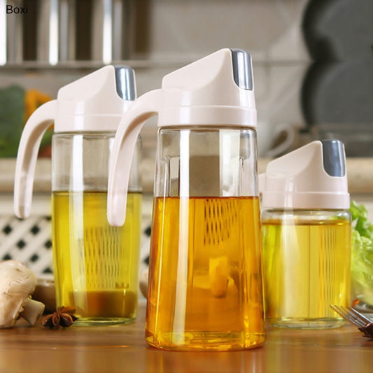 Kitchen Glass Oil Bottle Dispenser Automatic Open Close