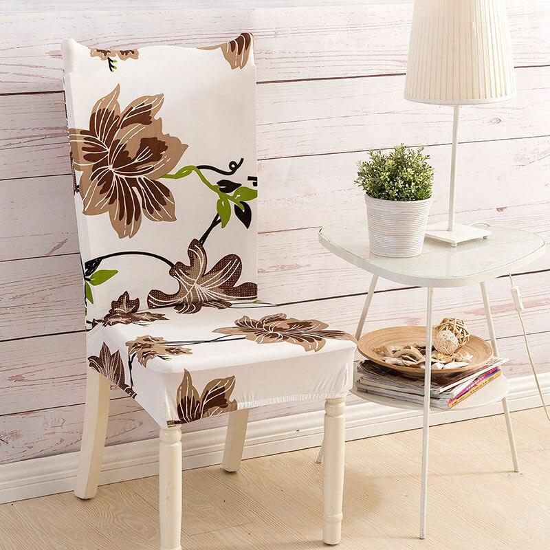 Pack of 2 - Modern Floral Pattern Elastic Chair Covers Protective Slipcover - mishiKart