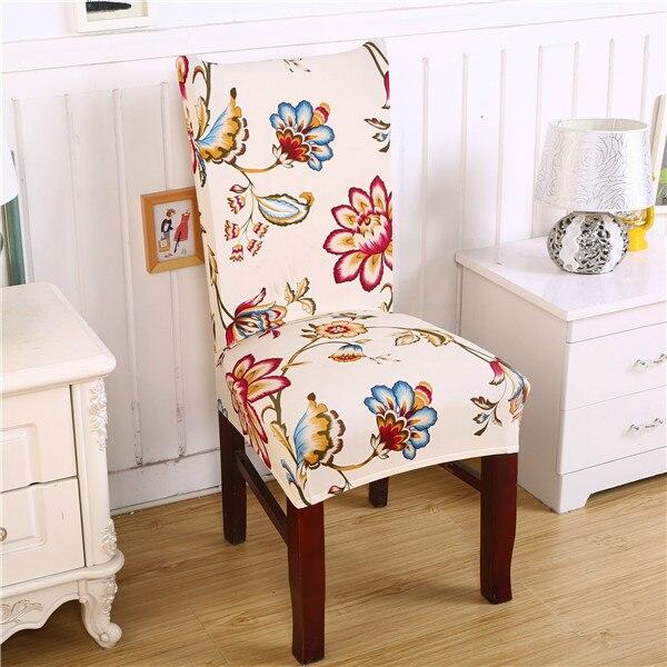 Pack of 2 - Modern Floral Pattern Elastic Chair Covers Protective Slipcover - mishiKart