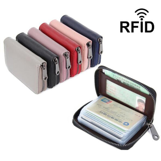 Leather Women Card Holder Wallet Rfid Coin Purse