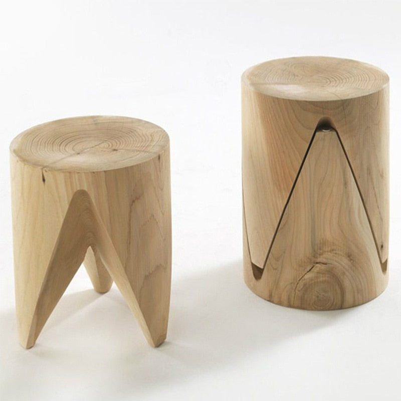 Natural Solid Wood Strong Stool Dining Stool